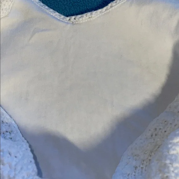 Hollister size XS vintage two-piece white crocheted cotton tank top & skirt - Picture 4 of 15